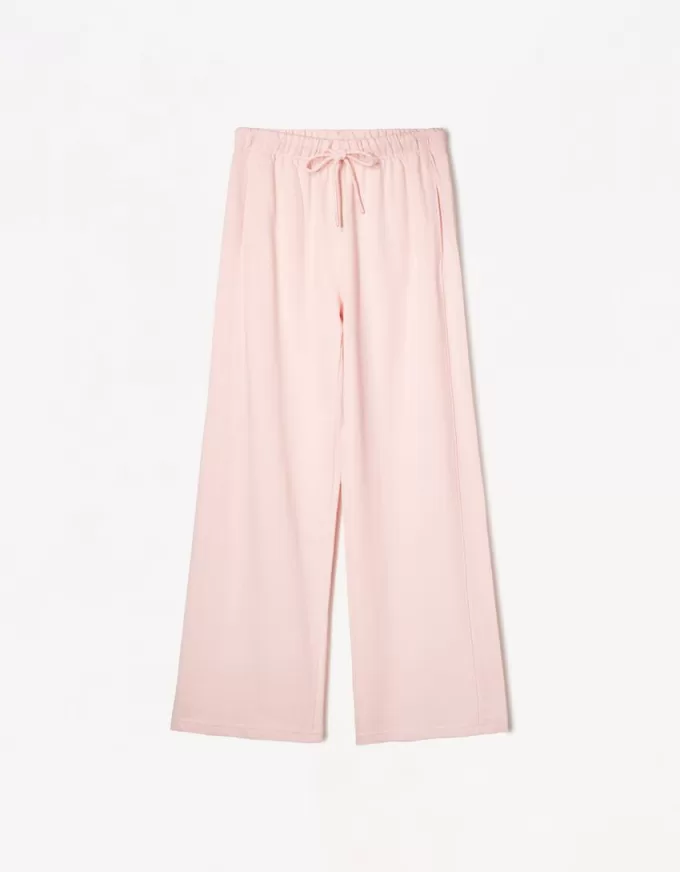 Plush pants with side seams