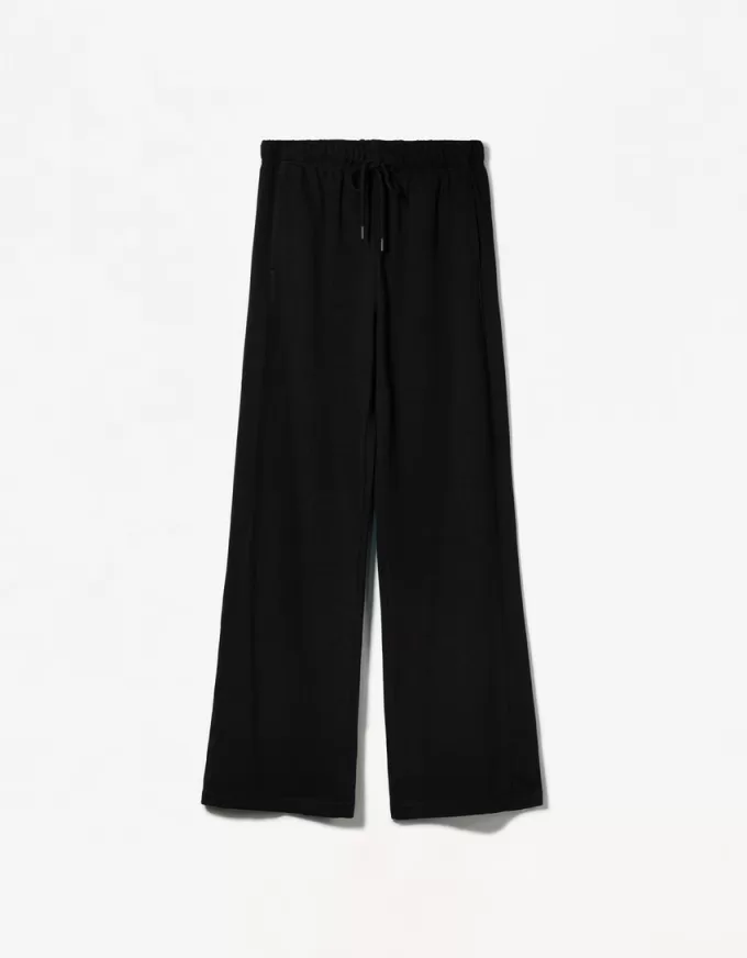 Plush pants with side seams