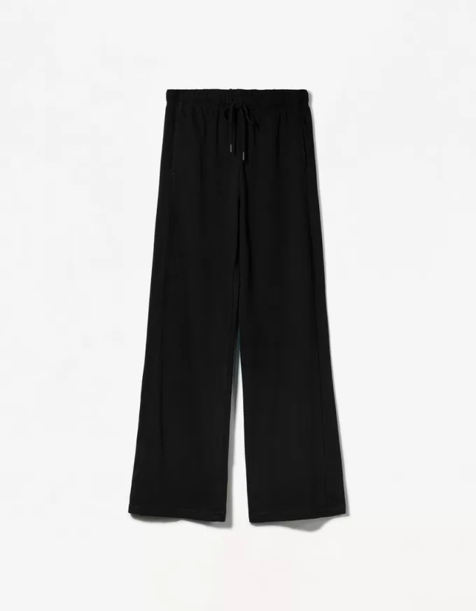 Plush pants with side seams