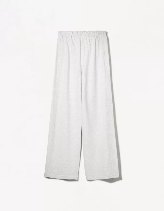 Plush pants with side seams