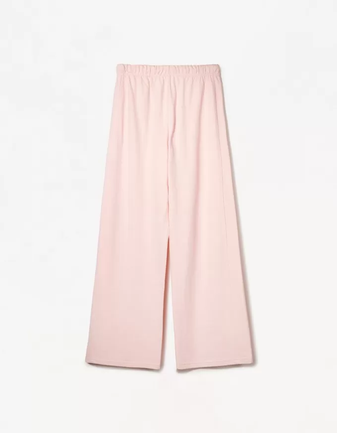 Plush pants with side seams