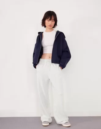 Plush pants with side seams