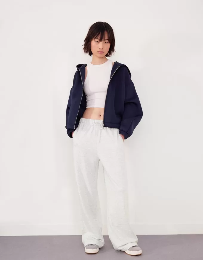 Plush pants with side seams