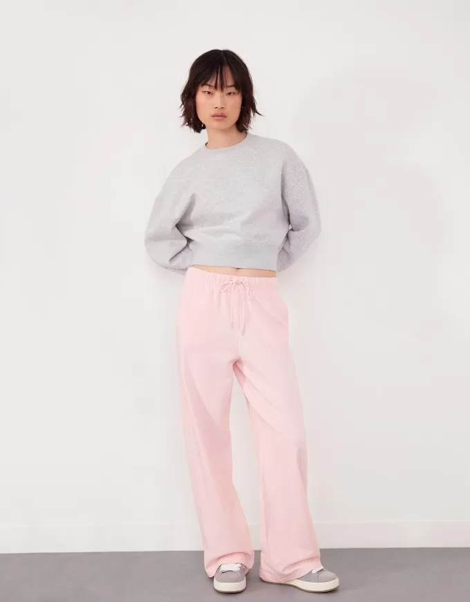Plush pants with side seams