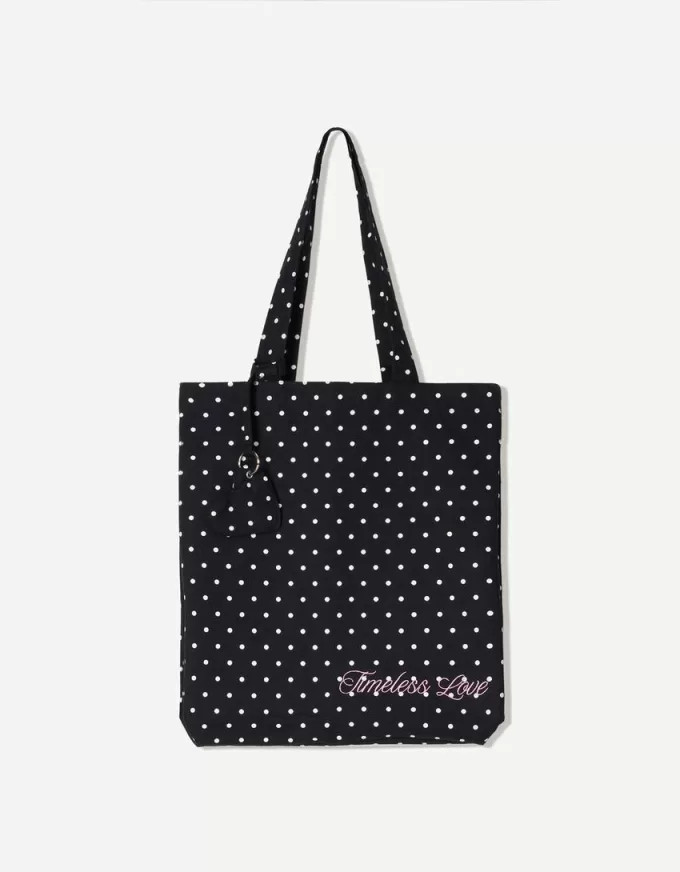 Polka dot tote bag
