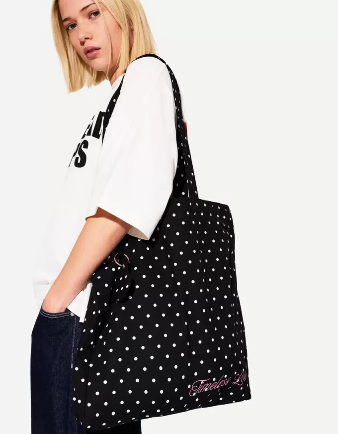 Polka dot tote bag