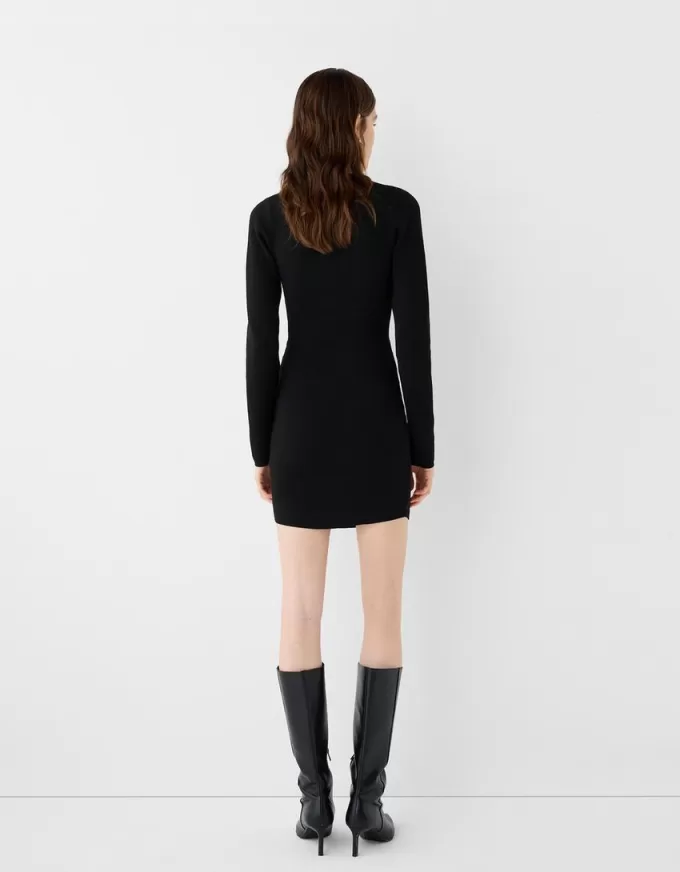 Polo collar mini dress