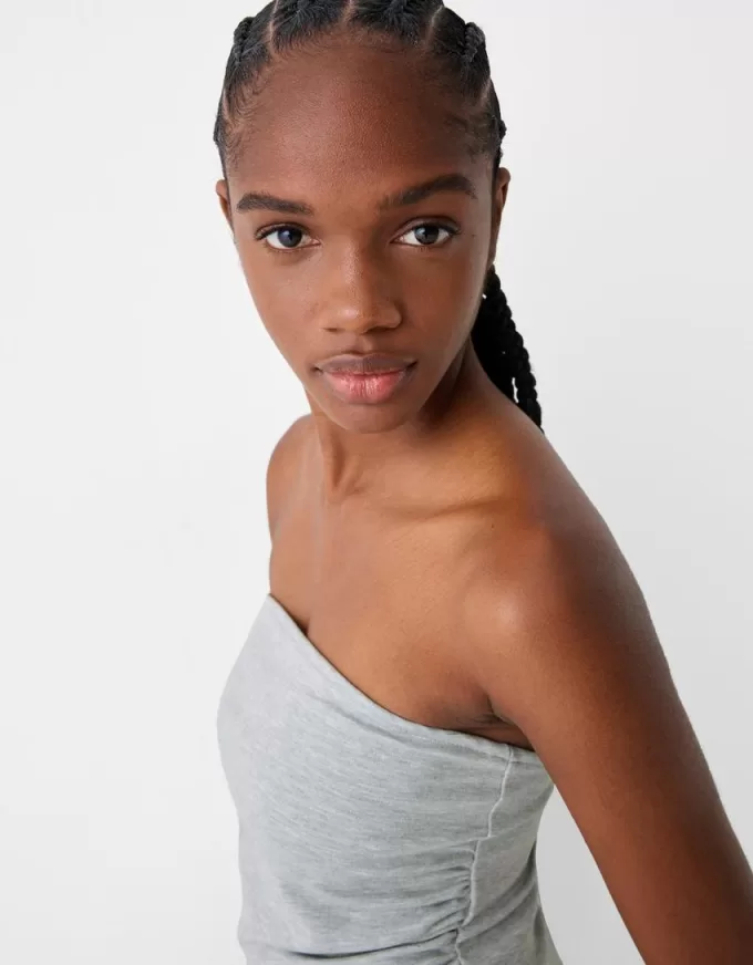 Ponte di Roma knit bandeau top with gathered detail