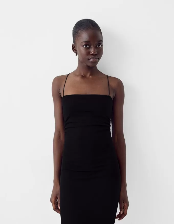 Ponte di Roma midi dress with straps