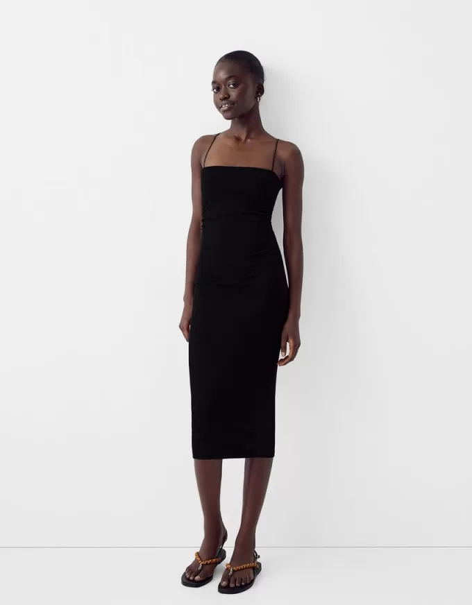 Ponte di Roma midi dress with straps