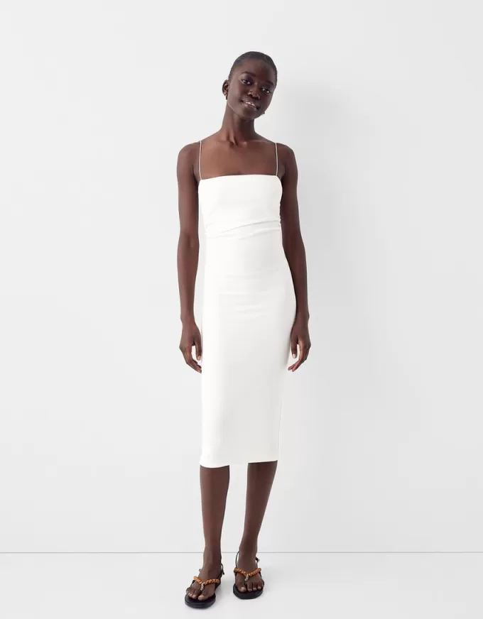 Ponte di Roma midi dress with straps
