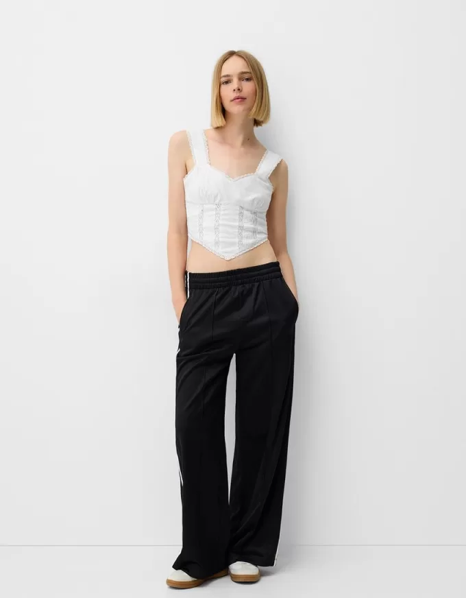 Poplin crop top
