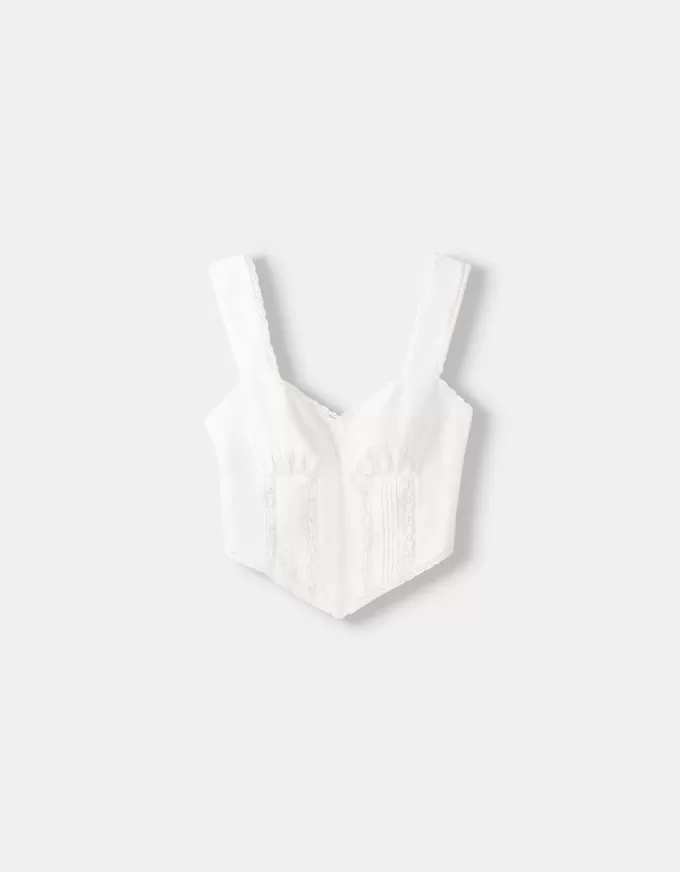 Poplin crop top