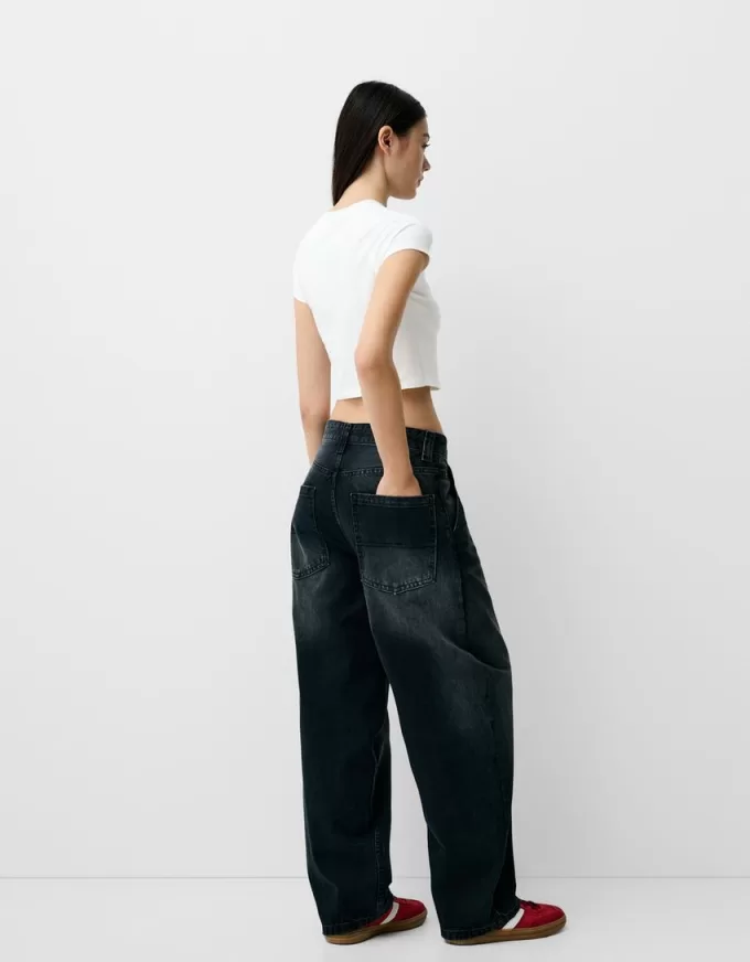 Printed T-shirt with short raglan sleeves