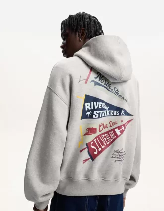 Printed boxy fit hoodie