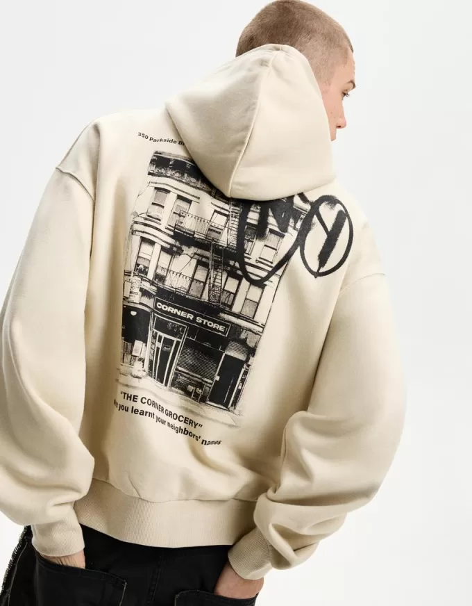 Printed boxy fit hoodie Printed boxy fit hoodie