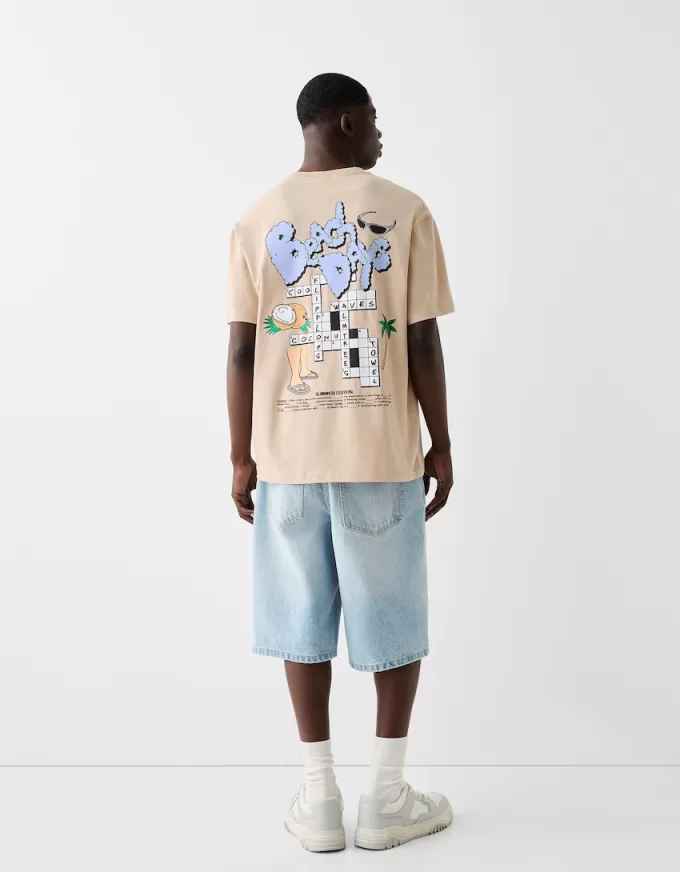 Printed boxy-fit short sleeve T-shirt