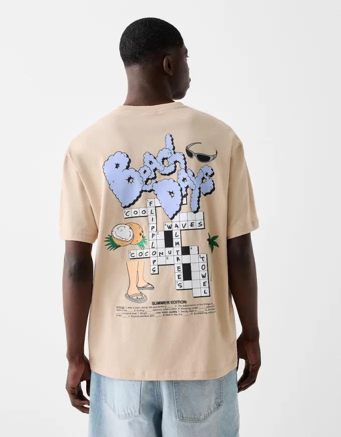 Printed boxy-fit short sleeve T-shirt