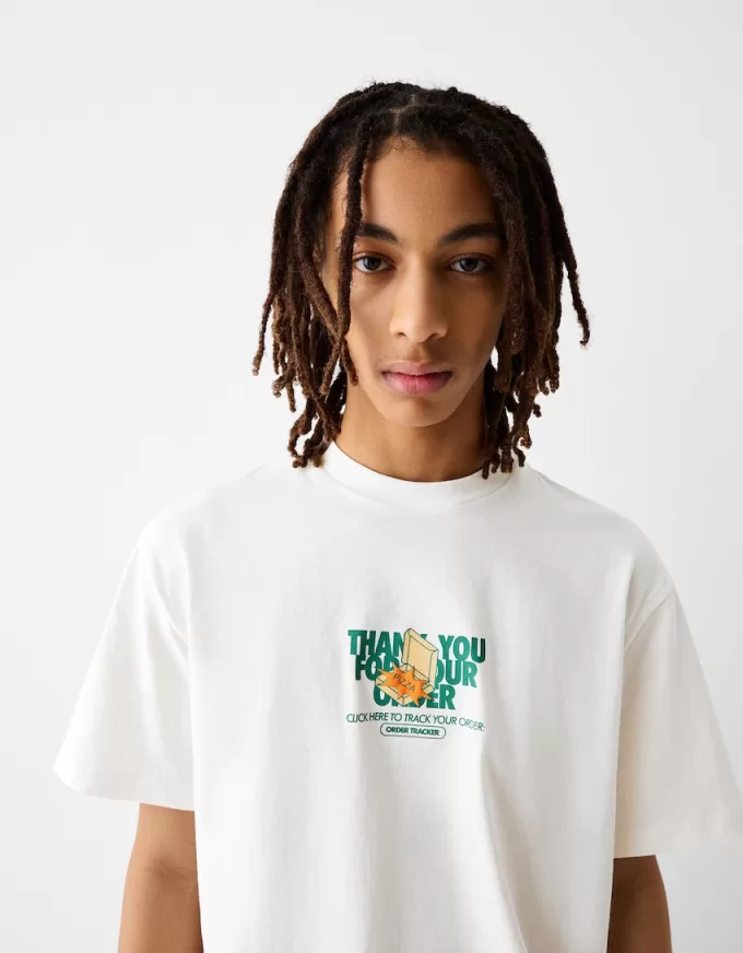 Printed boxy-fit short sleeve T-shirt