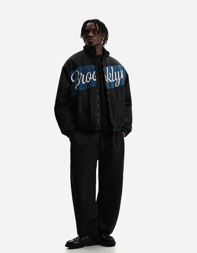 Printed puffer jacket