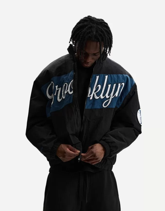 Printed puffer jacket