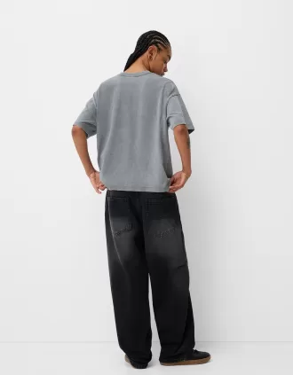 Printed short sleeve oversize T-shirt