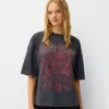 Printed short sleeve oversize T-shirt