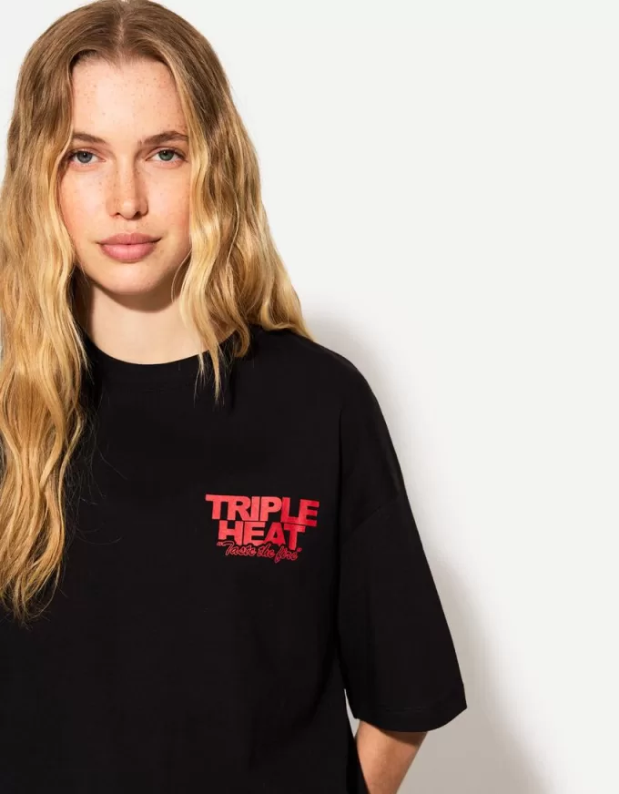 Printed short sleeve oversize T-shirt