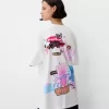 Printed short sleeve oversize T-shirt