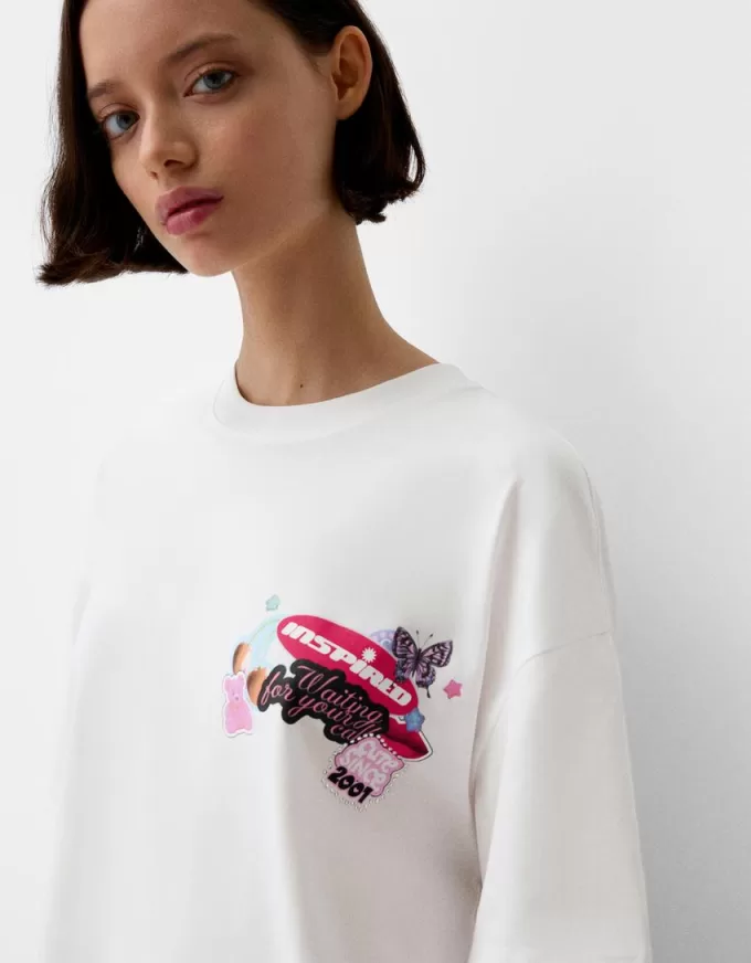 Printed short sleeve oversize T-shirt