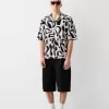 Printed short sleeve pleated shirt Printed short sleeve pleated shirt