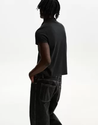 Printed short sleeve polo shirt