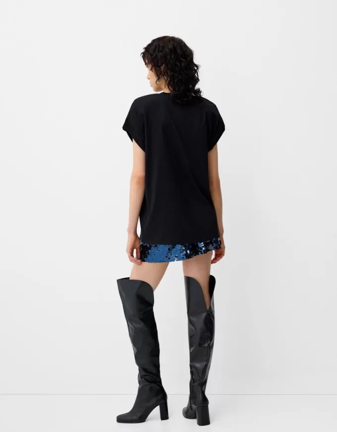 Printed sleeveless T-shirt Printed sleeveless T-shirt