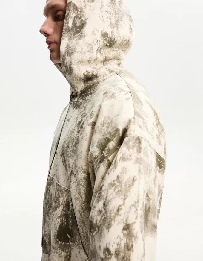 Printed sweatshirt with zipper Printed sweatshirt with zipper