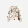 Printed sweatshirt with zipper Printed sweatshirt with zipper