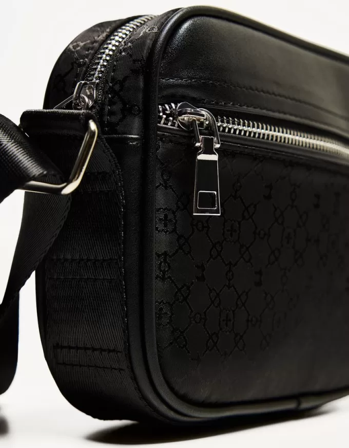 Printed technical crossbody bag