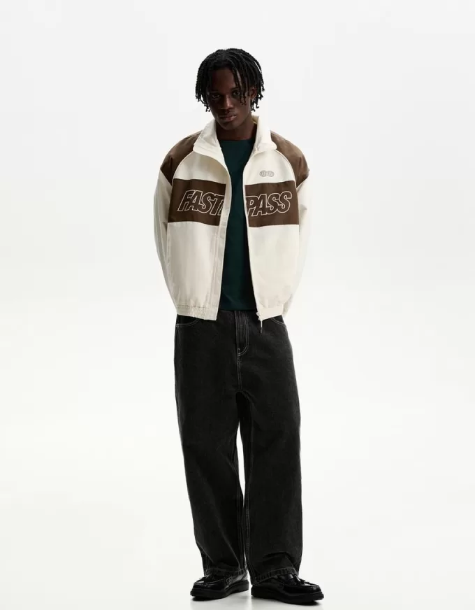 Printed technical jacket