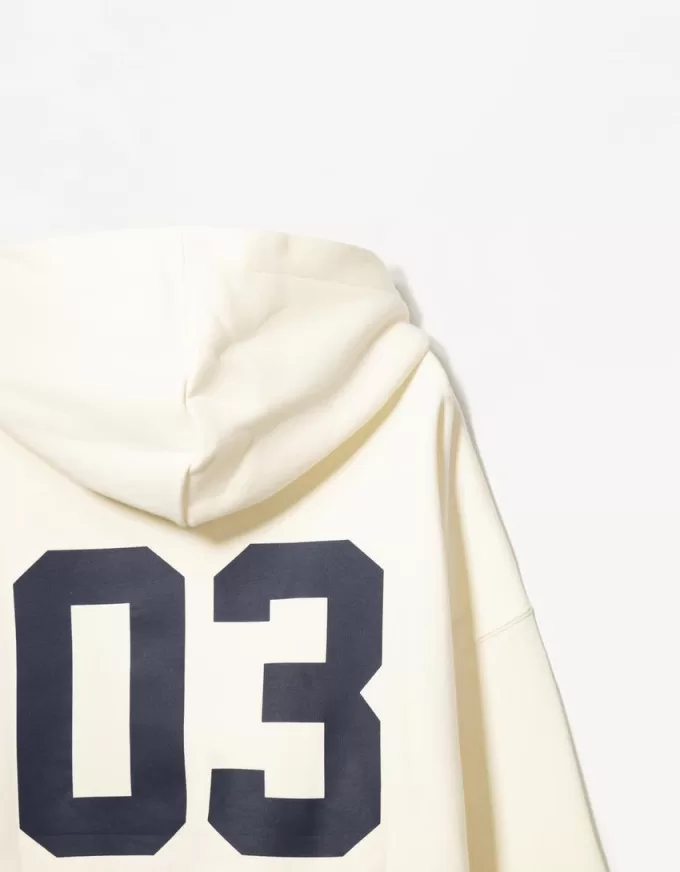 Printed zip-up hoodie