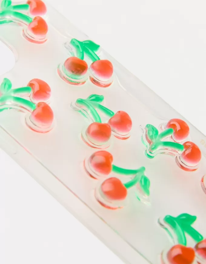 Raised cherry cell phone case