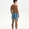 Regular board shorts with print