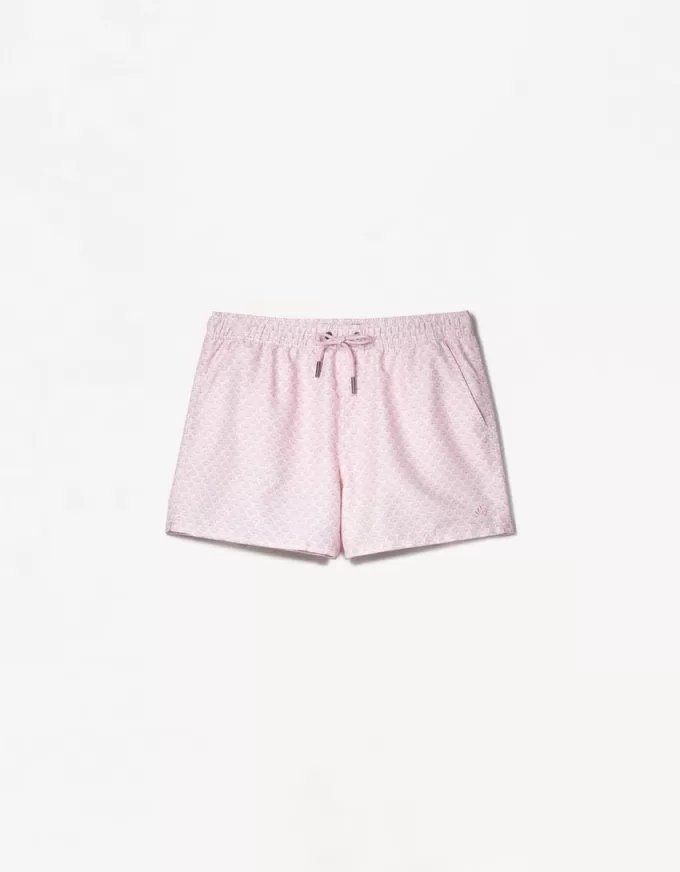 Regular board shorts with print