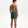 Regular board shorts with print
