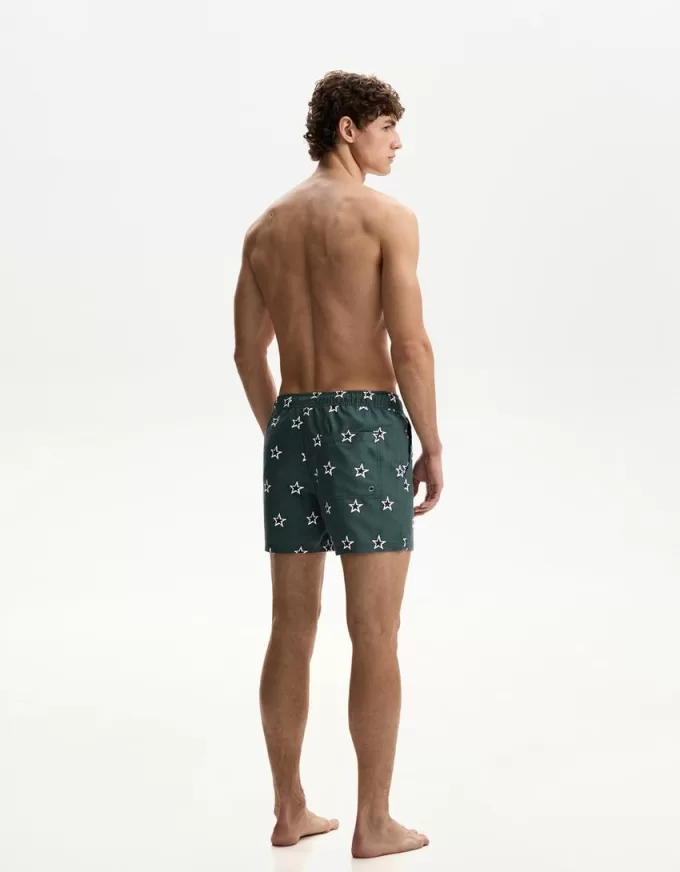 Regular board shorts with print