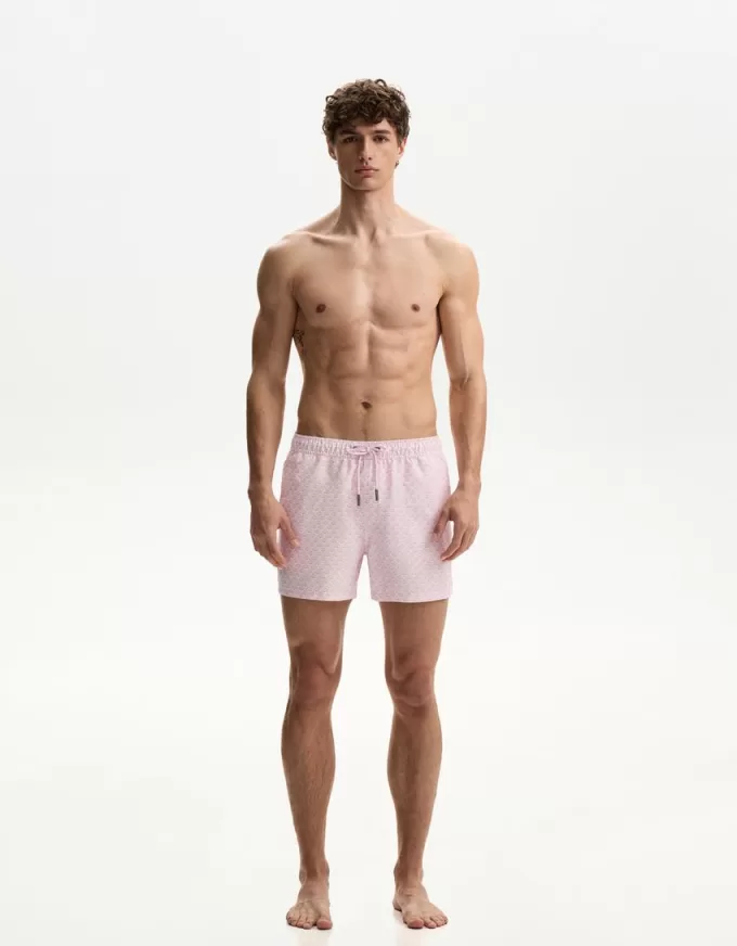 Regular board shorts with print