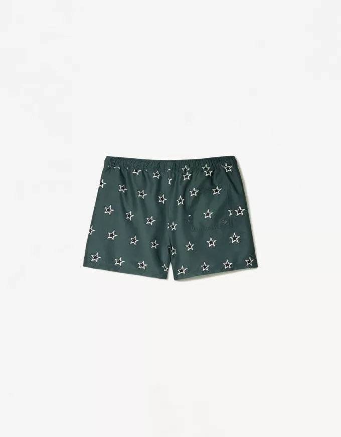 Regular board shorts with print