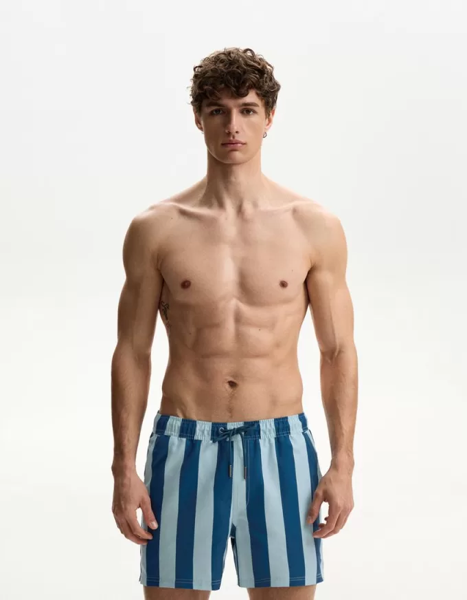 Regular board shorts with print