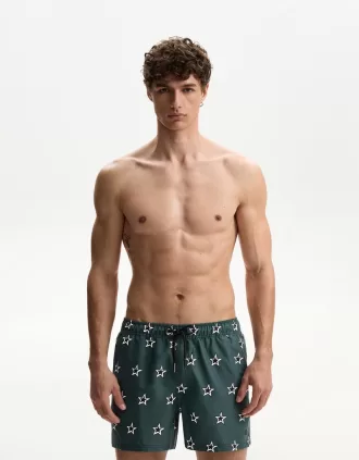Regular board shorts with print