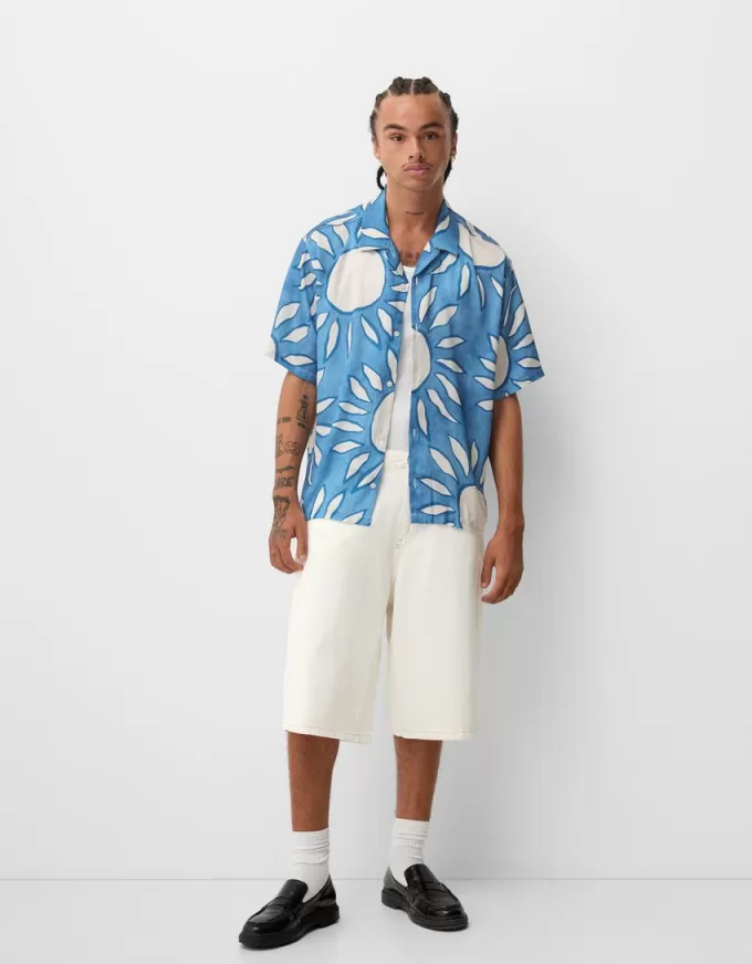 Relaxed fit printed short sleeve shirt