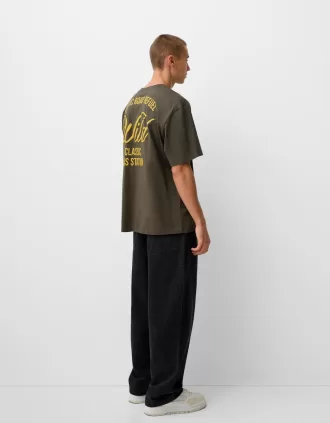 Relaxed fit short sleeve embroidered T-shirt