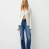 Relaxed straight-fit high-waist jeans